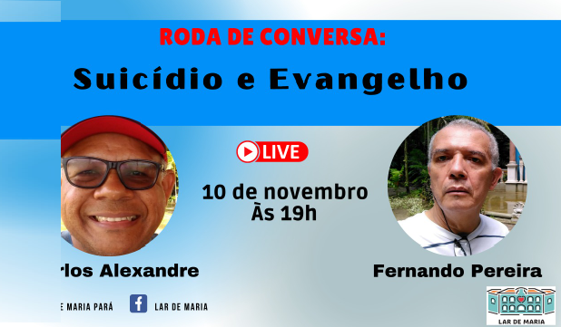 “Suicídio e Evangelho” é tema da Roda de Conversa nesta quarta (10)